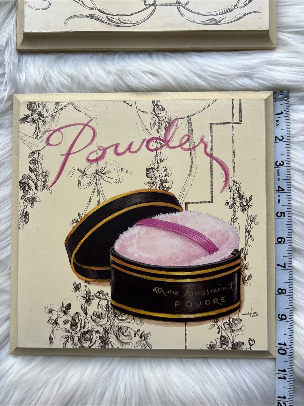 Bed Bath & Beyond Pink Lipstick & Powder Wall Art Duo